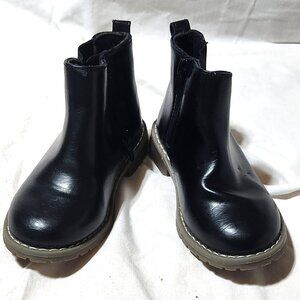 Girls Black Ankle Boots – Size 10 – The Children’s Place  Side-Zip & Rugged S